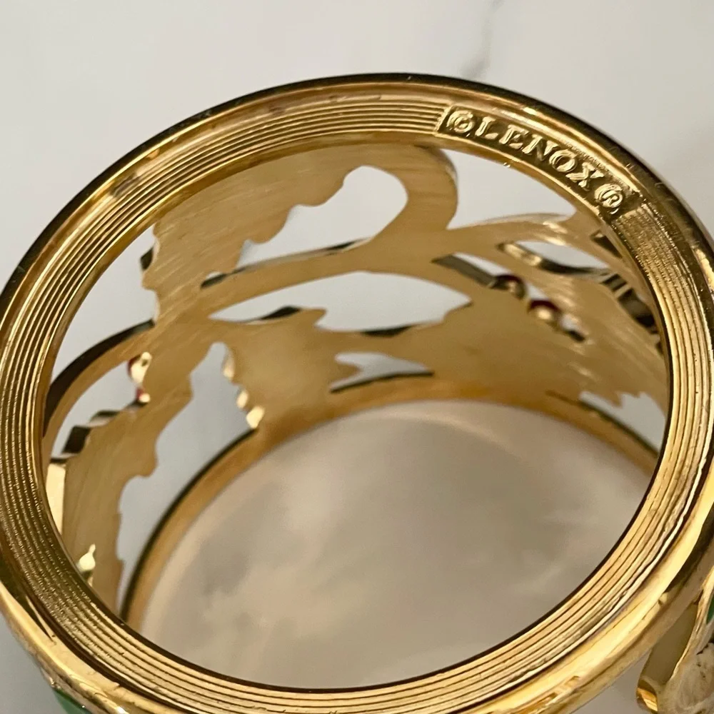 Gold Holly Candle Holder by Lenox